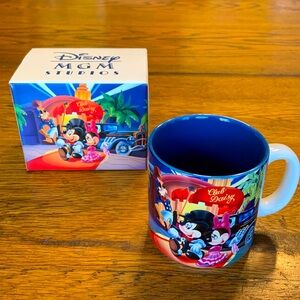 Disney Club Daisy Minnie Mickey 3.5” Disney MGM studios 1987 coffee Mug.